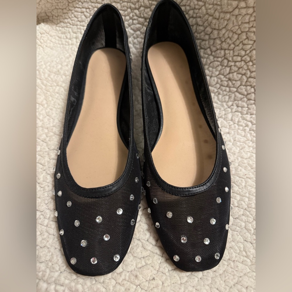 Loft Sparkle Mesh Ballet Flats